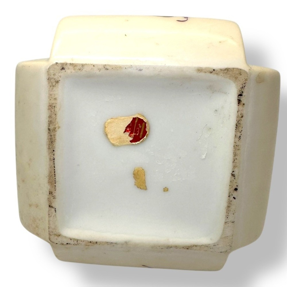 VTG Lefton China Floral Butterfly Porcelain Trinket Box - Picture 6 of 8
